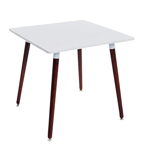CLP ESS-Tisch BENTE, quadratisch 80 x 80 cm, Höhe 75 cm, 4 Holz-Beine mit Bodenschoner, Farbe:Cappuccino
