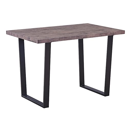 GOLDFAN Esstisch Holz Esszimmertisch Rechteckig Tisch Metall Tischbeine Industrial Style Holztisch Küchentisch für 4-6 Personen, 110x70x75cm