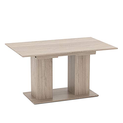 Vicco Esstisch DIX 90 x 140cm - 180 cm Esszimmertisch ausziehbar Küche Tisch (Sonoma Eiche)