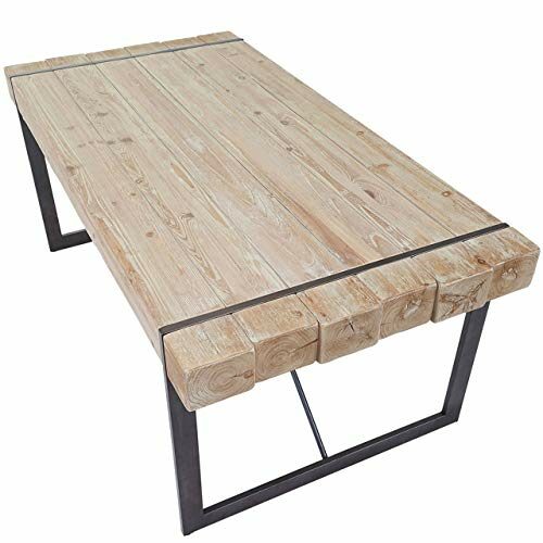 Mendler Esszimmertisch HWC-A15, Esstisch Tisch, Tanne Holz rustikal massiv FSC-Zertifiziert - naturfarben 80x160x90cm