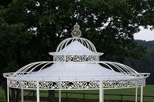 CLP Dach für Luxus Pavillon Romantik (Durchmesser: 350 oder 500 cm), wasserdichte PVC Plane, Farbe:weiß, Größe:Ø 350 cm