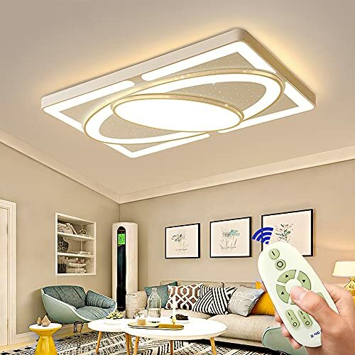 DIWIWON 78W Deckenleuchte Led Lampe Deckenlampe Schlafzimmer Deckenleuchte Badezimmer Licht Weiß einzigartig Aussehen Wohnzimmerlampe Energie sparen Deckenleuchte (Weiß-78W Dimmbar)