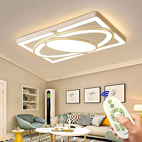 DIWIWON 78W Deckenleuchte Led Lampe Deckenlampe Schlafzimmer Deckenleuchte Badezimmer Licht Weiß einzigartig Aussehen Wohnzimmerlampe Energie sparen Deckenleuchte (Weiß-78W Dimmbar)