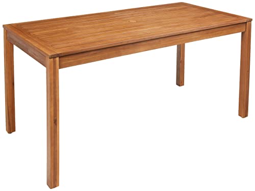 Amazon Aware Outdoor-Tisch, FSC-Akazienholz, 152,4 cm Länge, naturbelassen